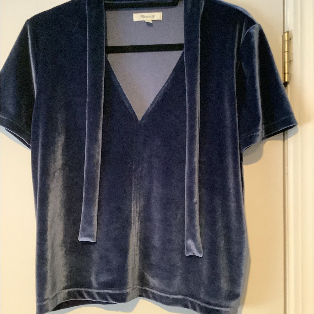 Majestic Blue Velvet Top
